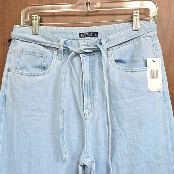 Buffalo David Bitton Size 28 Light Wash High Rise Wide Leg Rigid Alecia Jeans - Picture 2 of 9